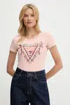 Tričko Guess dámské, růžová barva, W5YI08 J1314