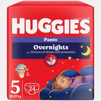 HUGGIES Dětské plenky Overnights Pants 5 velikost 12-17 kg 24 kusů