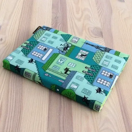 Obal na knihu - Domečky tyrkysové (UNI-M)