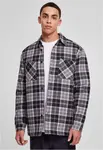Padded plaid shirt jacket black/white