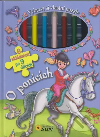 O ponících (Vybarvi si vlastní puzzle (6 skládaček po 9 dílcích))