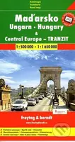 Maďarsko, Central Europe - tranzit  1:500 000  1:1 650 000