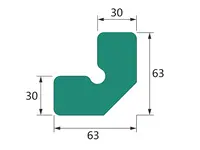 10 ks - Pěnový polyetylén Profil W60-60 (A;B = 63; C;D=30) (1ks=2bm)