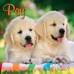 Nástenný kalendár Psy 2026 (slovenské menné kalendárium)