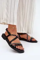 Ploché Sandály S Ozdobnými Pásky Vinceza