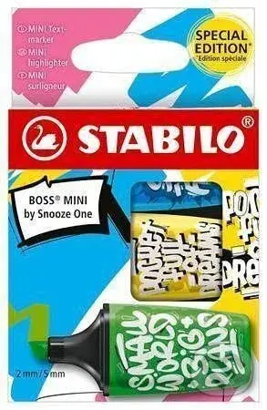 STABILO BOSS MINI by Snooze One (modrá, žlutá, zelená)