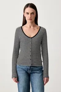 Levi's  kardigan dámský bavlněný s elastanem AUSTEN BUTTON THROUGH LS