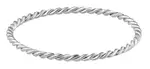 Troli Minimalistický prsten z oceli Silver 57 mm