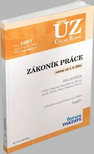 ÚZ 1607 Zákoník práce (poškozené)