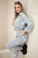 Sada s potiskem pistole šedé