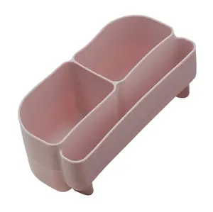 B.BOX Silikonový organizér do středního svačinového boxu růžový 450 ml