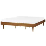 Beliani POSTEL s roštem 180/200 cm Hnědá Toucy