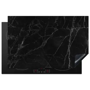 MuchoWow KRYT NA INDUKČNÍ DESKU Černá - mramor 81x52 cm