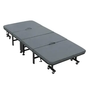 ECD-Germany SKLÁDACÍ POSTEL PRO HOSTY 90x200 cm z kovu