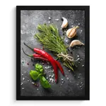 MuchoWow PLAKÁT V RÁMU Pepř - Bylinky - Koření - Beton 30x40 cm
