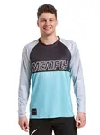 Meatfly pánský bike dres Liam Mint / Light Grey | Modrá | Velikost XXL