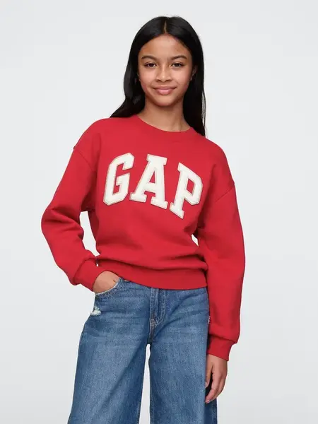 GAP Dívčí Dětská oversize mikina s logem 633950-01 Velikost: S