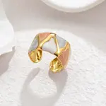 304 Stainless Steel Enamel Cuff Open Rings