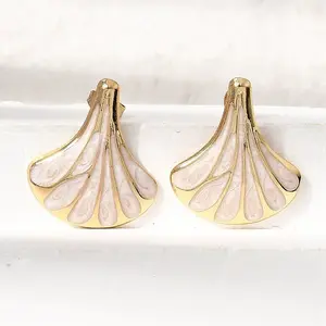 Brass Stud Earrings for Women