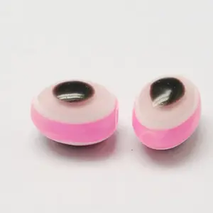 Oval Evil Eye Resin Beads