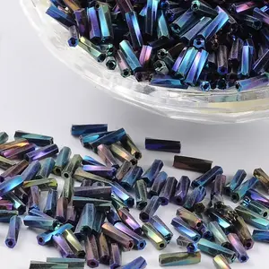 Glass Twist Bugles Seed Beads