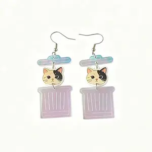 Iron Acrylic Dangle Earrings