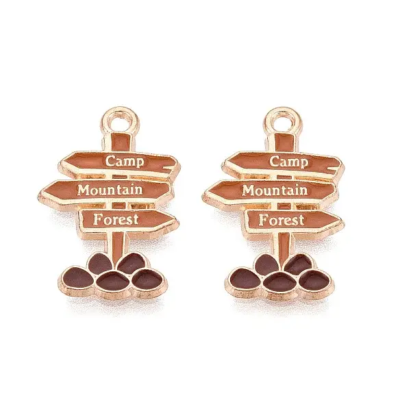 Travel Theme Alloy Enamel Pendants