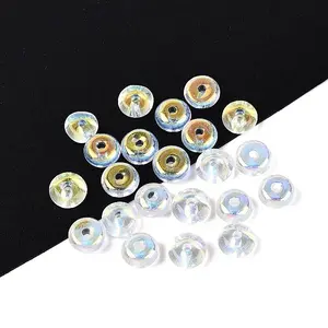 Baking Paint Electroplate Transparent Glass Beads