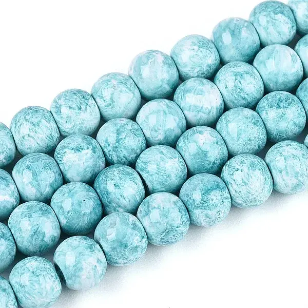 Baking Paint Glass Beads Strands
