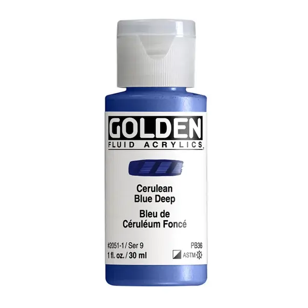 Akrylová barva Golden Fluid 30 ml - Cerulean Blue Deep 2051