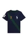 Dětské bavlněné tričko Polo Ralph Lauren tmavomodrá barva, 323P00671002