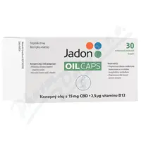 JADON oil caps CBD s konopným olejem 15mg CBD+B12 30 kapslí