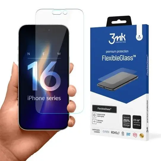 Tvrzené sklo 3mk FlexibleGlass pro Apple iPhone 16 Pro
