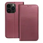 flipové pouzdro Smart Magneto pro Apple Iphone 16 Plus, vínová