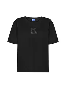 KARL LAGERFELD JEANS Tričko  čierna / biela