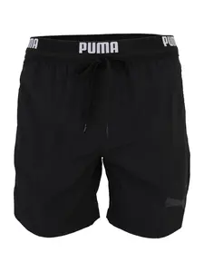 PUMA Plavecké šortky  čierna / biela