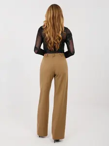 Dámské jednobarevné kalhoty camel