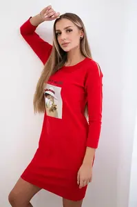 Šaty s potiskem košíku červené