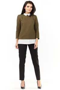 Awama Woman's Blouse A208 Khaki