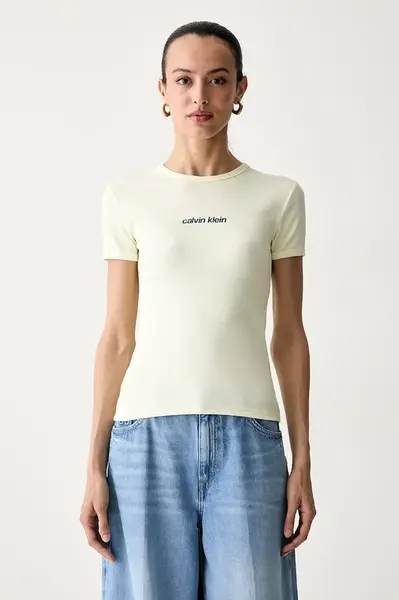 Calvin Klein Jeans tričko dámske bavlnené s elastanom