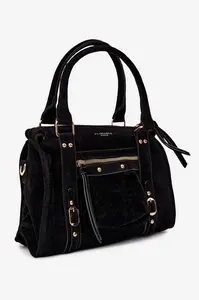 Flora&amp;Co boxová kabelka z eko semiš, černá