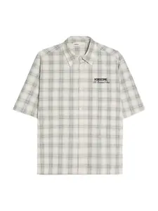 Bershka Košeľa  modrosivá / čierna