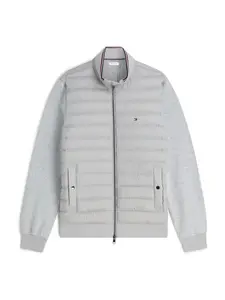 TOMMY HILFIGER Prechodná bunda 'ESS'  sivá melírovaná