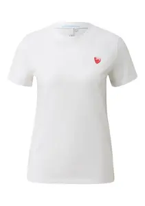 QS Tričko  malinová / rosé / biela