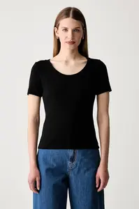 Weekend Max Mara basic tričko dámske bavlnené s elastanom WKDMULTIJ