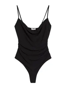 Bershka Košeľové body  čierna