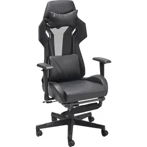 MID.YOU HERNÍ ŽIDLE, vzhled kůže, síťovina, černá