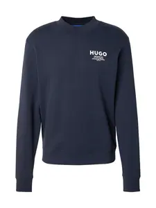 HUGO Tričko 'Nespon'  námornícka modrá / biela