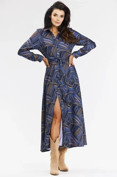 Awama Woman's Dress A665 Blue