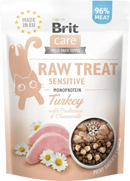 Pamlsek Brit RAW Cat Sensitive krůta 40 g